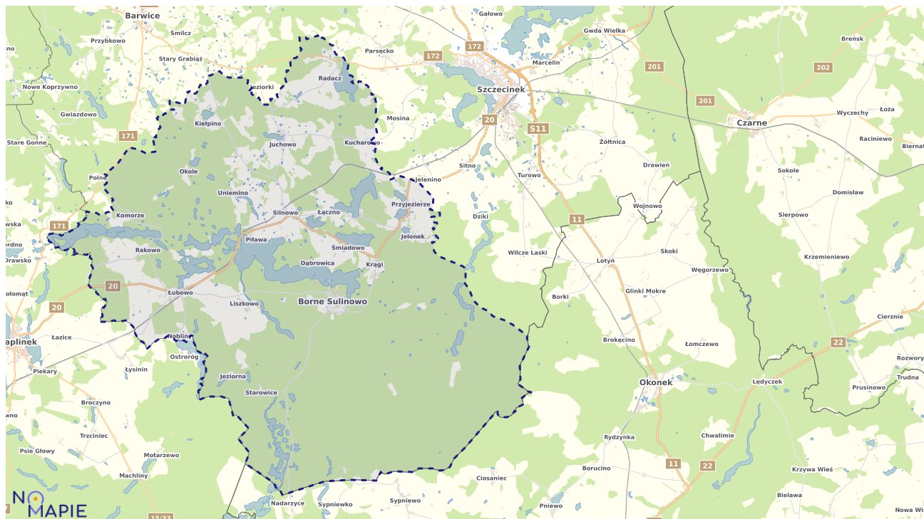 Mapa wyborów do sejmu Borne Sulinowo
