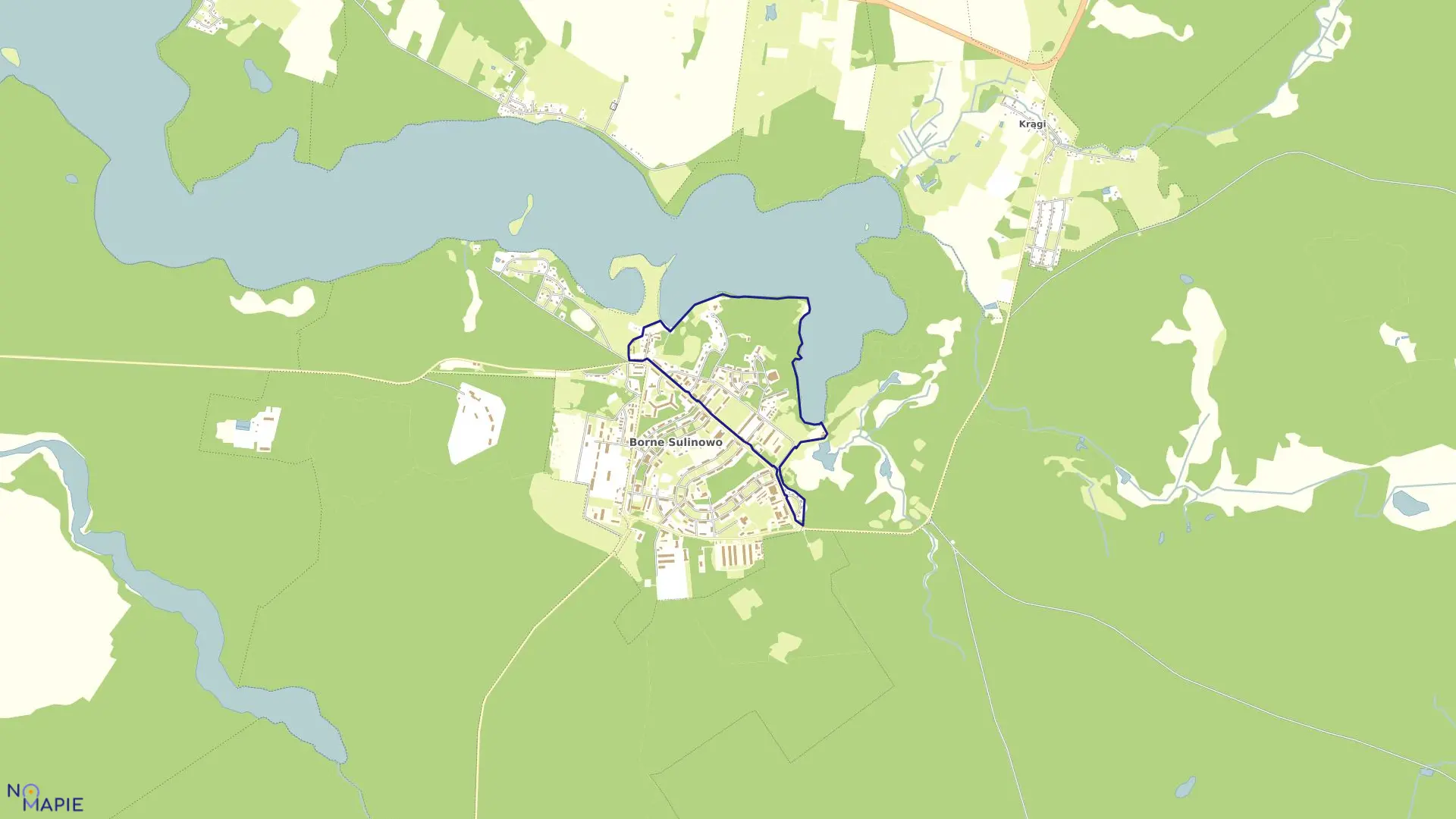 Mapa obrębu Borne 07 w gminie Borne Sulinowo