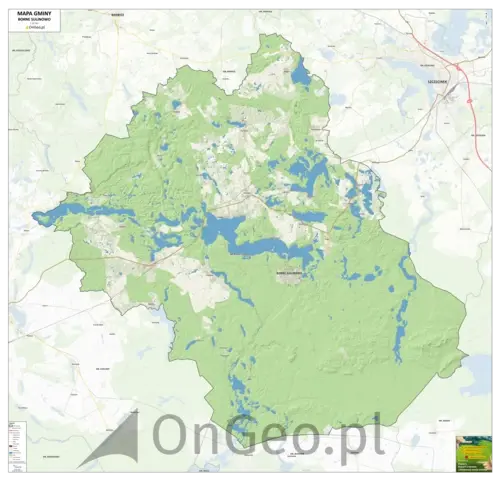 Mapa gminy Borne Sulinowo